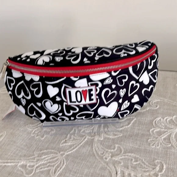 Brighton NWT Endless Love Hearts Nylon Fanny Pack/Belt Bag - Picture 4 of 15